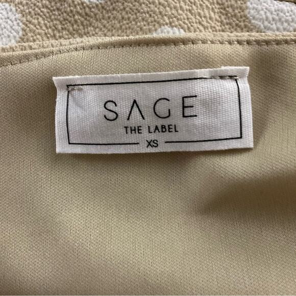 Sage the Label Polka Dot Print Cut Out Jumpsuit XS Preppy Retrogirl Glam Twee - Picture 9 of 10